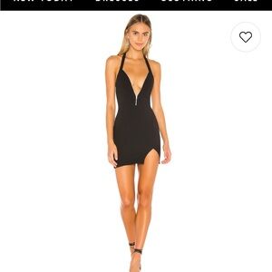 superdown Greta Zip Up Dress in Black